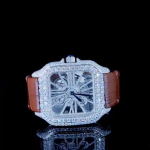 Reloj Unisex con Incrustaciones de Moissanita, con Fecha Automática, de Alta Calidad, con Diamantes Incoloros, al Mejor Precio al por Mayor - Product Image 3