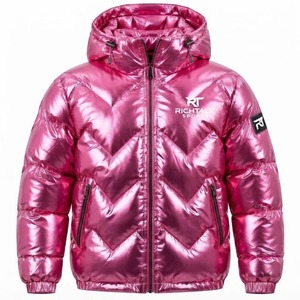 Unisex <b>White</b> Hooded Puffer Jacket Breathable PU Fabric Polyester/Cotton Windproof Standard <b>Winter</b> <b>Coat</b> Regular Fit Zipper - Product Image 6