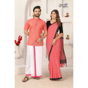Fabfabzoneindia Presenting Diwali Combo Readymade Shirt Dhoti With Saree - Product Image 1
