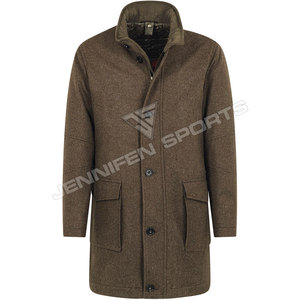 Men's Retro Business Style Bomber Jacket Wool <b>Long</b> Coat Warm All-Season High Quality Commuting Hunting Autumn Winter All-<b>match</b> - Product Image 1
