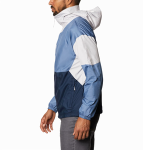 Chaqueta Deportiva con Capucha para Hombre, Diseño Color Block, Cierre de Cremallera, Cortavientos, Casual, Otoño, Poliéster, Corte Regular - Product Image 3