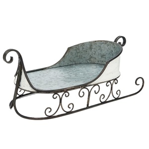 Top Selling Metal Iron Luxury Design Galvanized Metal Sleigh for Christmas <b>Decor</b> Made With Customized Sizes With Sizes - Product Image 2