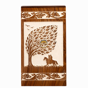 AYAANS Rosewood wooden Hand Carved Wooden Hot Selling cremation Urn <b>Box</b> for Adult Ashes Wholesale Cremation Urns (6X6X11)IN - Product Image 1