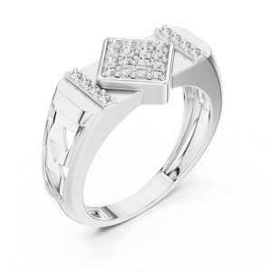 Bague de luxe pour homme en forme de diamant, plaqué or 14 carats, pavé de moissanite, bijoux personnalisés pour homme, vente en gros - Product Image 6