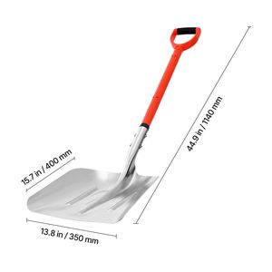 Pelle à neige en alliage d'aluminium de 14 pouces de large avec poignée en D, grande capacité, légère, pour déneiger les allées - Product Image 6