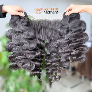 AZ Hair Company Extensions de cheveux humains vietnamiens de haute qualité 100% Body Wave en trame de couleur noire - Product Image 1