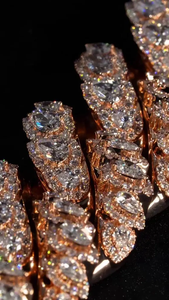 Cadena Cubana de Plata de Ley 925 con Incrustaciones de Diamantes Moissanite VVS, Estilo Hip Hop, Lujosa y Brillante, Regalo para Hombre y Mujer - Product Image 3