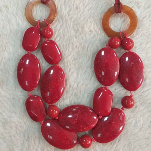 สร้อยคอเรซิ่นประดับลูกปัดแฟชั่นงานแฮนด์เมดสำหรับทุกเพศ - Product Image 1