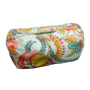 กระเป๋าเครื่องสำอางสำหรับเดินทางผู้หญิง 3 ชิ้น ลายผลไม้สวยงาม พิมพ์ลายบล็อก ผ้าฝ้ายเย็บติดซิป เป็นมิตรกับสิ่งแวดล้อม กันน้ำ - Product Image 1