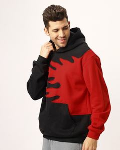 Sweat à capuche oversize confortable pour homme automne-hiver avec logo brodé – Tricoté, chaud, 100 % coton, teint uni - Product Image 2