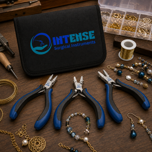 Juego de alicates profesionales para la fabricación de joyas, herramientas de precisión para doblar, cortar y agarrar alambres, con estuche de almacenamiento. - Product Image 3