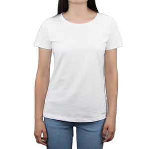 T-shirts personnalisés avec logo imprimé, prix de gros, 180 GSM, 100% coton, t-shirts décontractés d'été, coupe ajustée, respirants, pour femmes - Product Image 2