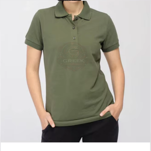 Polo pour femme coupe classique en mélange de coton doux et respirant, col polo classique et coutures durables pour une longue durée - Product Image 1