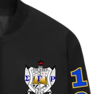 Veste Courte Sigma Gamma Rho Personnalisée pour Sororité Grecque, Légère, Zippée, Style Décontracté, Streetwear, Mode Sportive, Vente en Gros, OEM - Product Image 6