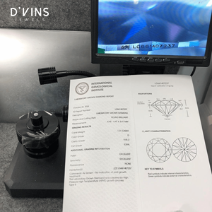 เพชร D'Vins Jewels 1 กะรัต สี D รูปทรงกลมเจียระไนแบบบริลเลียนท์ เพชรเพาะเลี้ยงในห้องปฏิบัติการ สำหรับทำเครื่องประดับ - Product Image 3