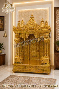 Traditional South Indian Teak Wood Pooja Mandir Customized Big Modern Waterproof Foldable Multifunctional Handcrafted Home Use - Product Image 6