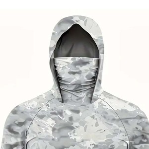 Chemise de pêche à capuche camouflage pour homme, impression par sublimation, UPF 50, anti-UV, manches longues, pull-over, vêtements d'extérieur - Product Image 4