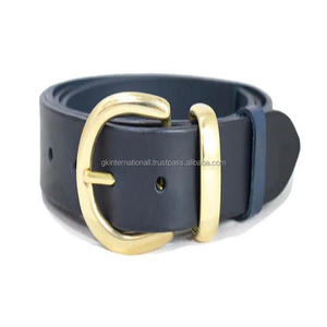 Handmade Luxury Tan Brown and <b>Black</b> Leather Casual <b>Belt</b> for Men with High Quality Oval Golden Finish Brass Buckle - Product Image 1