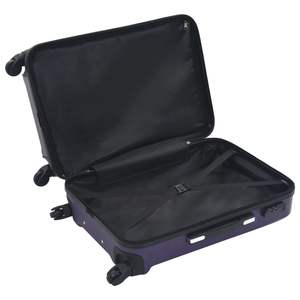 Ensemble de valises rigides en ABS violet, collection de bagages 3 pièces - Product Image 6