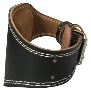 Leather <b>Weight</b> <b>Lifting</b> Belt Adjustable Waist Support Buckle Closure Unisex Strength Training Fitness <b>Equipment</b> - Product Image 3