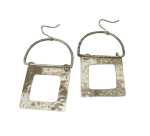 Boucles d'oreilles pendantes rondes en laiton pour femmes, style bohème, noir et or antique, bijoux de soirée tendance - Product Image 1