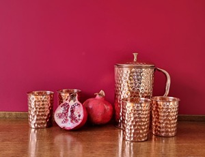 Distressed Look Vintage Style Copper Water Jug 1.8L Eco-Friendly Durable Solid Finish Custom Factory Wholesale Wine Drinks <b>Beer</b> - Product Image 2