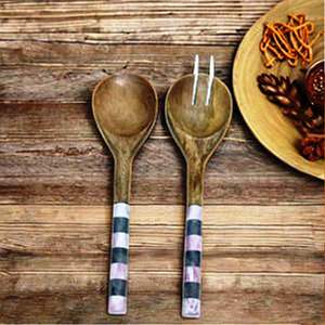 Article le plus vendu, ensemble de service à salade de couleur bleue, écologique, passe au lave-vaisselle, outils à salade, cuisine à domicile, fabriqué en Inde - Product Image 1