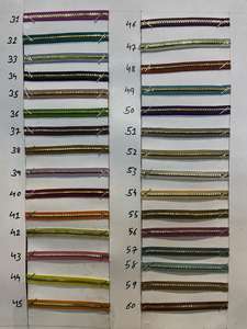 Dentelle dorée élégante avec finition scintillante, idéale pour les tenues de mariage et de soirée. - Product Image 2