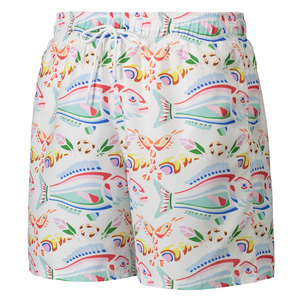 Shorts de bain imprimés pour hommes, séchage rapide, cordon de serrage, taille élastique, motif tropical, imprimé par sublimation - Product Image 1