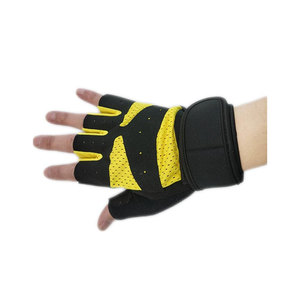 <b>Half</b> Finger Bodybuilding Gloves Weightlifting Gym Workout Gloves with Wrist Support Breathable Anti <b>Slip</b> Grip - Product Image 4