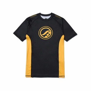 Camiseta Deportiva de Manga Corta para Hombre, Transpirable, de Secado Rápido, para MMA y BJJ, con Estampado por Sublimación, Logotipo Frontal en Negro y Amarillo - Product Image 6