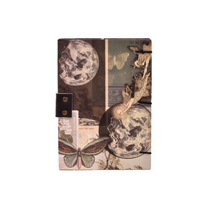 A5 Vintage Moon Phase Aesthetic Handmade 100 Pages Notebook Lock Diary Celestial Butterfly Design Journal Premium Eco Friendly - Product Image 2