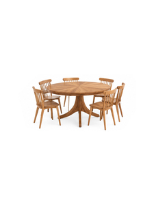 Chaise de salle à manger moderne en bois avec dossier à tiges et pieds coniques, design scandinave pour usage domestique - Product Image 1