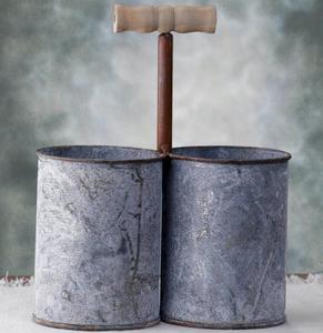 ที่ใส่ช้อนส้อมชุบสังกะสี ดีไซน์ทันสมัย สำหรับห้องครัวสมัยใหม่ ช่วยเพิ่มประสิทธิภาพการจัดระเบียบด้วยที่เก็บของโลหะอย่างมีสไตล์ - Product Image 1