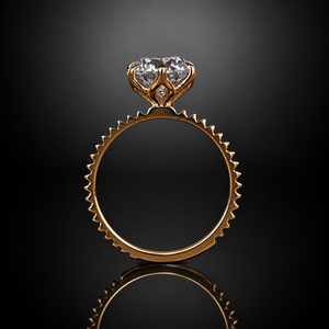 Bague de fiançailles solitaire en diamant de laboratoire taille ronde 2 carats, or jaune 14K 18K, pour femme - Product Image 5