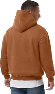 Sweat-shirts à capuche pour hommes en coton lourd avec logo personnalisé – Sweat-shirt à capuche surdimensionné en molleton 100 % coton avec motif - Product Image 4