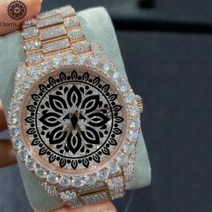 Charm Jewells Luxury Women's Stainless Steel <b>Watch</b> Round Case 38mm Analog Quartz Sapphire Crystal Folding Clasp - Product Image 5