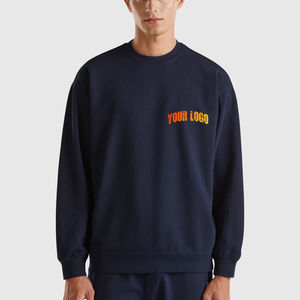 Sweat-shirt surdimensionné personnalisé pour homme, broderie personnalisée, coton premium, confortable, haute qualité, col rond, OEM - Product Image 1