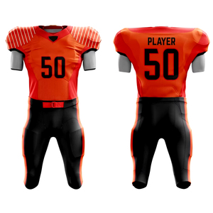 Uniforme de Fútbol Americano de Diferentes Estilos y Colores Lisos, Uniforme de Fútbol Americano Sublimado de Secado Rápido, Servicio OEM Personalizado - Product Image 1