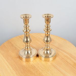 Luxury Handmade Metal Candle Holder Antique Finish Rustic Vintage Design Premium Brass Candlestick Piece Home Interior Decor - Product Image 2