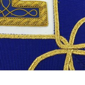 Tablier maçonnique en cuir brodé à la main de haute qualité, style vintage, avec perles, résistant à l'eau, vente en gros - Product Image 6