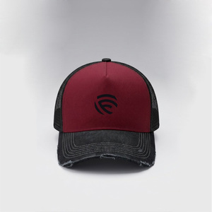 Gorra Trucker de Malla de 5 Paneles con Efecto Desgastado Vintage / Gorra Snapback Retro Lavada Personalizada - Product Image 4