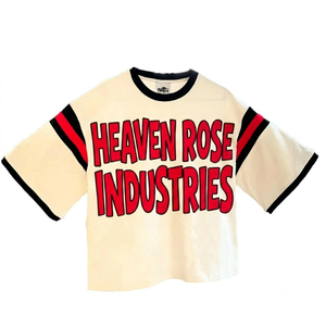 Camiseta Ringer Oversize de Algodón 300GSM con Estampado de Letras en Relieve, Estilo Urbano, Color Personalizado, Fabricante Mayorista OEM - Product Image 1