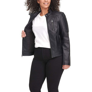 Top Quality Lady Leather Jacket Customized Logo Best Selling Outdoor Women Leather Jacket for Adult - Product Image 4