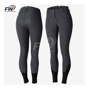 กางเกงขี่ม้าสำหรับผู้หญิงแบบเต็มตัว ซิลิโคนกันลื่น เอวสูง - Product Image 1