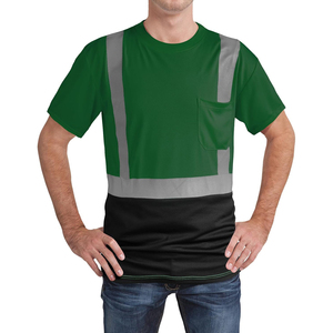 Chemise de travail réfléchissante à manches courtes 100 % polyester haute visibilité pour les travailleurs du bâtiment et des chantiers industriels - Product Image 2
