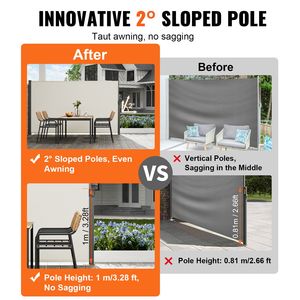Tenda Laterale Retrattile 71FT X 138FT, Schermo Privacy per Esterni in Poliestere 180g Impermeabile, Protezione UV 30+ con Materiale in PC - Product Image 3