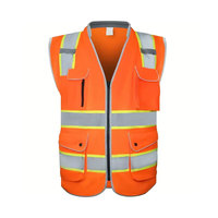 Gilet di Sicurezza Leggero e Traspirante, Riflettente, Certificato CE, Alta Visibilità, Vestibilità Comoda per Controllo del Traffico e Costruzioni