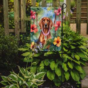 Redbone Coonhound Luau Garden Flag Boîte aux lettres multicolore Bannière décorative de jardin pour Patio Artwork pour parterres de fleurs de différentes tailles - Product Image 2