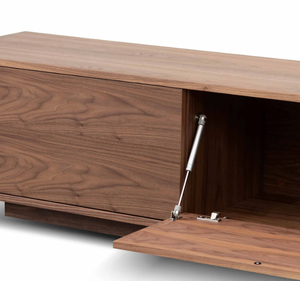 Modern Minimalist Solid Teak <b>TV</b> <b>Stand</b> Media Console Cabinet with Flip Down Door Storage Entertainment Center Furniture - Product Image 6